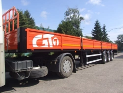 Flatbed semi-trailer PB-3, type PR3, modification 92293-0000010-06. Axial unit AGOS-3-GT7-00.00.000-01