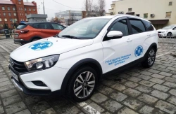 Vehicle type LV00, mod. LVS00V cat. M1 version "Veterinary Service", on the basis of vehicle LADA GF, mod. GFKR10