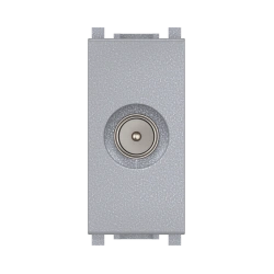 CADUCEUS ALING Experience Flush-mounted aerial TV feed-through socket M/F, 1M, silver, ref. 74264.S
