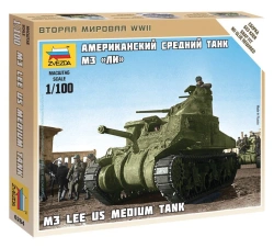 Assembled model "American medium tank Lee M3"