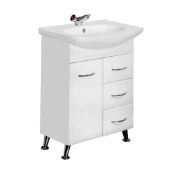Cabinet under sink Aquaton Marcia 67 with linen basket white 1A009201MS0101.A009.2.01M.S01.0