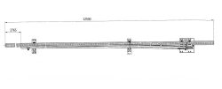 Straight frame rail of P65 type with curved shank of the project 2764.01.000RK2
