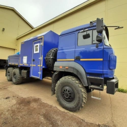 Special cargo-passenger truck model 676214 with CMU (INMAN IM25 JSC) on URAL 4320-4971 chassis