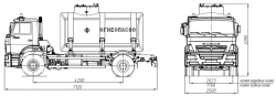 Oilfield tank truck ACN 4680D3-10 on chassis KAMAZ 53605-A5