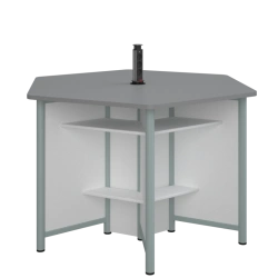 Table with physical shelves