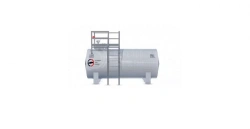Horizontal steel above-ground tank with the volume of 15 m3 type WGSN-15