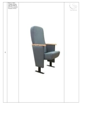 Armchair, brand "Alpha", size: 540*720*1000 mm (W*H*H), cushion thickness 140 mm