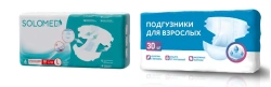 Disposable adult nappies "Standard" according to TU 32.50.50-001-19127789 -2018, size L, 30 pieces. For medium degree of inconti