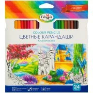 Coloured pencils Gamma "Classic", 24-colour, sharpened, cardboard packaging, Europodweight