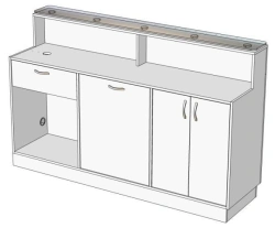 Reception desk Model: SR-1 of "Edelwood" trade mark