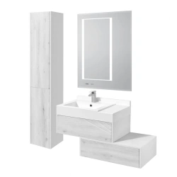 Cabinet under sink Aquaton Sakura 80 alder navarra, white gloss 1A236401SKW801.A236.4.01S.KW8.0