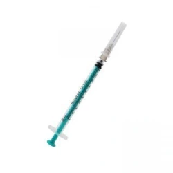 Injection syringe for single use, three-detailed sterile insulin syringe with a tip "Luer" with a capacity of 1 ml with a gradua