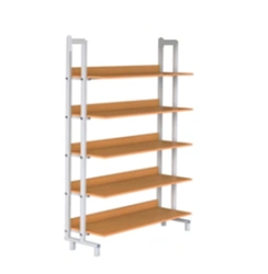 One-sided library shelving unit KDG-52