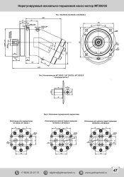 Axial piston hydraulic pumps not adjustable with inclined block type MG250/32.3