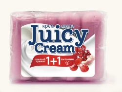 Juicy Cream Solid Toilet Soap "Juicy Cream Ripe Pomegranate + Vitamin E"