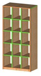Double-sided shelving unit (lsp) with variable parameters