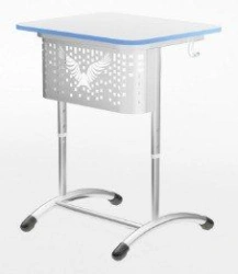 Pupil's desk with adjustable table top inclination, semi-automatic height adjustment (gas lift), SU-SOS