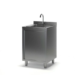 Sink-bench TM-2 with stainless and galvanised steel edge