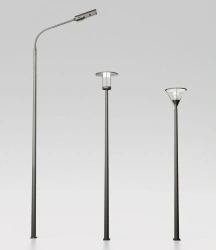 Round conical steel lighting support