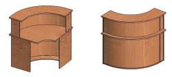 Corner reception desk 1194 P