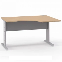 EG6 Ergonomic desk (right, left) on supports from office furniture set "Unica