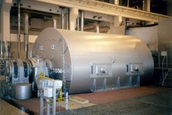 Hydrogen-cooled turbogenerator type TVF-110-2 with nominal capacity of 110 MW. 70-347-11