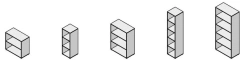 Shelving unit. Furniture set "Kvins" / "Kvins Slim"
