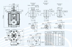 General industrial vertical asynchronous electric motors of DAV 180 series with power not more than 7,5 kW