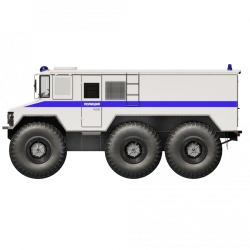 Burlak snowmobile for transporting suspects and accused persons. Model 02.009