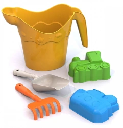 Sand Set #139 (scoop, watering can, rake, 2 moulds "Transport")