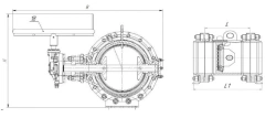 SAZ 99022 flanged butterfly valve DN 150-1200 PN 1,0-1,6 MPa