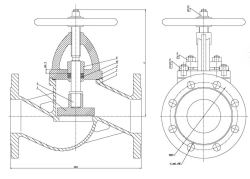 Valve non-return shut-off flanged bore without spring DN 80 PN 10 series 458 (KMIA.491925.002-05)