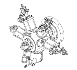 Shelf volumetric piston compressors