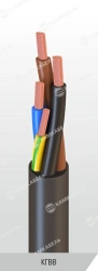 Power cable with copper conductors with polyvinylchloride plasticate insulation for voltage 0,66 and 1 kV of KGVVV grade