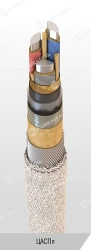 Power cable with aluminium conductors with paper insulation impregnated with viscous or non-flowing composition for voltage 6, 1