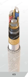 Power cable with aluminium conductors with paper insulation impregnated with viscous or non-flowing composition for voltage of 1