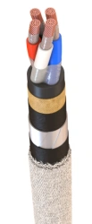 Power cables with copper conductors with rubber insulation for voltage 660 V of NRB grade