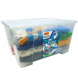 Constructor Bauer "Police" (130 l container, 15 instructions, thematic stickers)