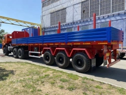 Semitrailer Politrans 94171-0000010. Wheel axle "Plant" 1201-2410002. Tyre 385/65R22.5, 14.00R20. In design: metal p