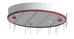 Block aluminium pontoons with polyurethane foam filler