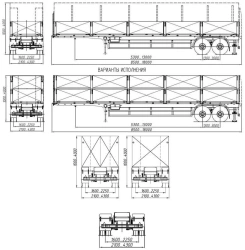 Semi-trailer 4589R4, on axle unit OOO "MegaTron": MT-2900805.1410.2-1850, MT-2900805.1410.2-1950, MT-2900805.1410.2