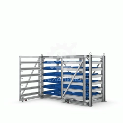 Sheet metal shelving unit with doors 1697 series