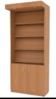 4-shelf floor cabinet with lighting module without glass