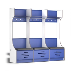 Cupboard for athletes made of HPL plastic