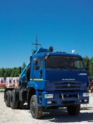 Special purpose vehicle with KMA type hydraulic loading crane on the basis of KAMAZ 53504 and its modifications 51K12N-U9