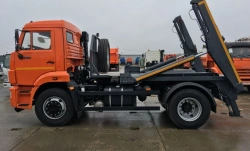Special platform with loading and unloading equipment, with CMU produced by INMAN JSC (bunker, container carrier) type 6706