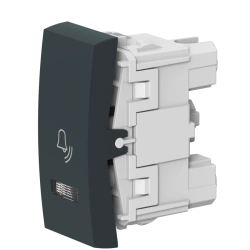 CADUCEUS ALING MODE Flush-mounted push-button switch with OFF indication, 10A, 250V~, 1M, anthracite, art. 6