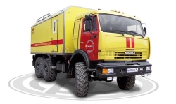 Laboratory of fibre-optic communication lines, modification 578234 on the basis of chassis KAMAZ-43118-A5, KAMAZ-43118-50, KAMAZ
