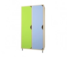 Children's wooden wardrobe for clothes 2-section Art. 00020