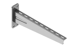 Support bracket reinforced BSOL 40-000, with overall dimensions from 130x64x130 mm to 230x64x830 mm, with metal thickness of con
